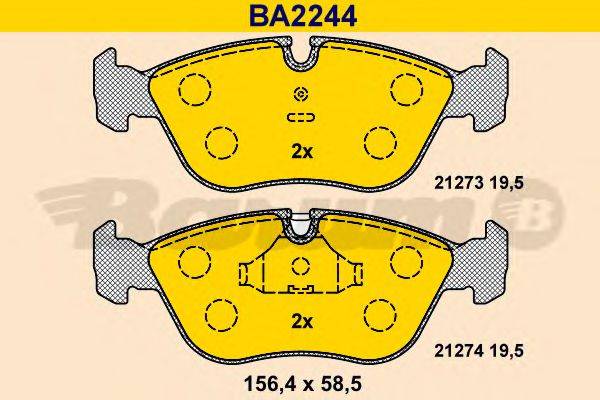 BARUM 21273 Комплект гальмівних колодок, дискове гальмо