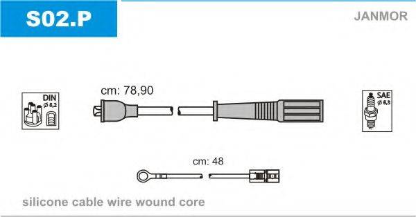 JANMOR S02P Комплект дротів запалювання