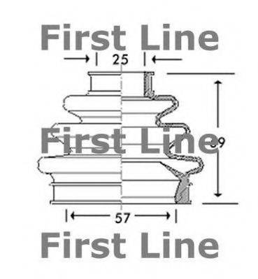 FIRST LINE FCB2774 Пильовик, приводний вал