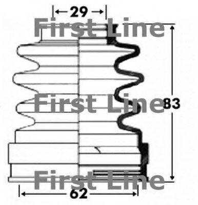 FIRST LINE FCB2897 Пильовик, приводний вал