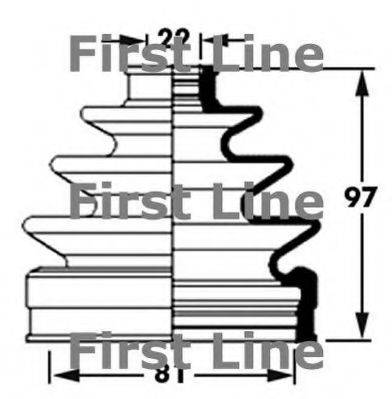 FIRST LINE FCB2380 Пильовик, приводний вал