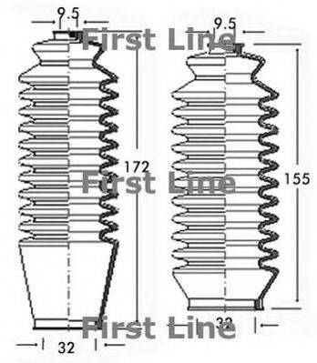 FIRST LINE FSG3108 Пильовик, рульове управління