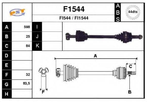 SNRA F1544 Приводний вал