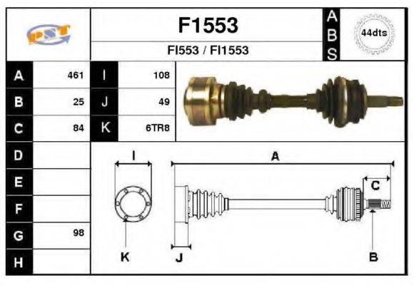 SNRA F1553 Приводний вал