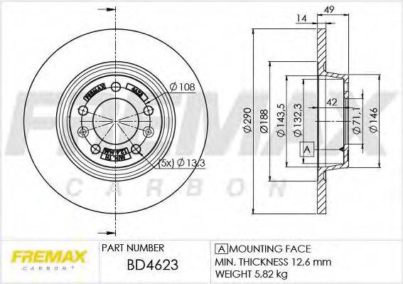 FREMAX BD4623 гальмівний диск