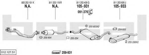 BOSAL 01212751 Система випуску ОГ