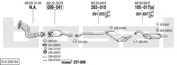 BOSAL 01222054 Система випуску ОГ