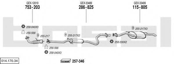 BOSAL 01417034 Система випуску ОГ