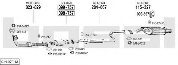 BOSAL 01497043 Система випуску ОГ