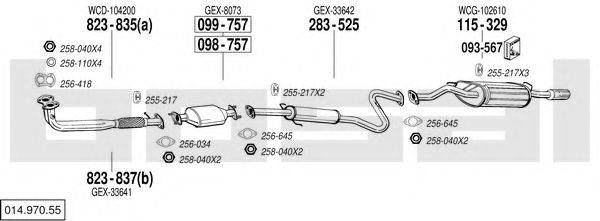 BOSAL 01497055 Система випуску ОГ