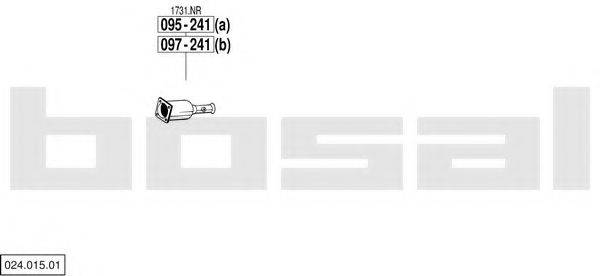 BOSAL 02401501 Система випуску ОГ