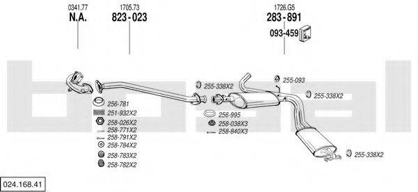 BOSAL 02416841 Система випуску ОГ