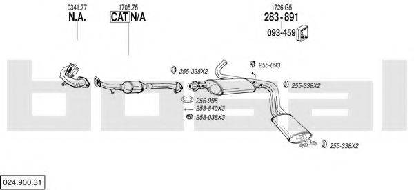 BOSAL 02490031 Система випуску ОГ