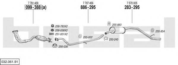 BOSAL 03206191 Система випуску ОГ