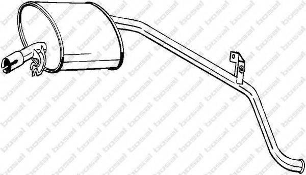 BOSAL 278075 Глушник вихлопних газів кінцевий