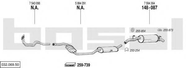 BOSAL 03206950 Система випуску ОГ