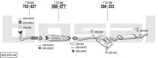 BOSAL 03297044 Система випуску ОГ