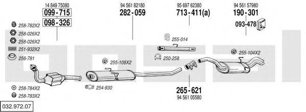 BOSAL 03297207 Система випуску ОГ