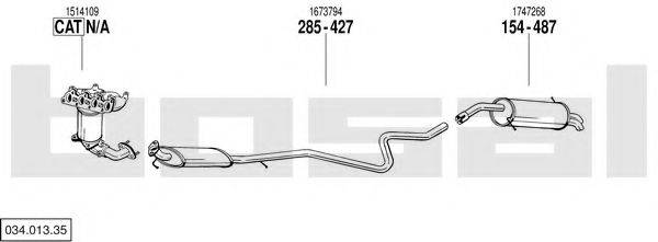 BOSAL 03401335 Система випуску ОГ