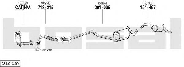 BOSAL 03401390 Система випуску ОГ