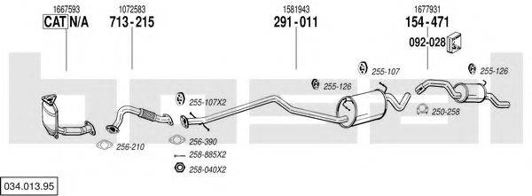 BOSAL 03401395 Система випуску ОГ