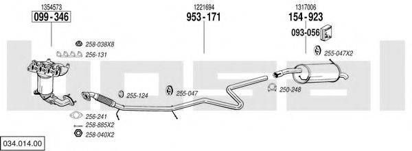 BOSAL 03401400 Система випуску ОГ