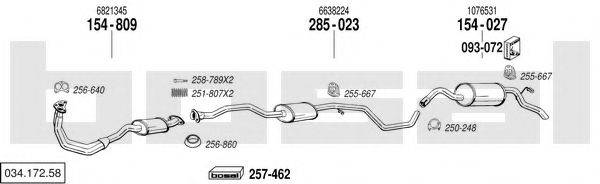 BOSAL 03417258 Система випуску ОГ