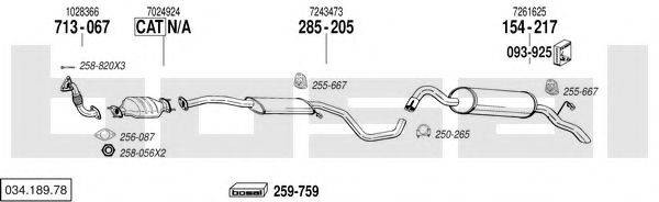 BOSAL 03418978 Система випуску ОГ