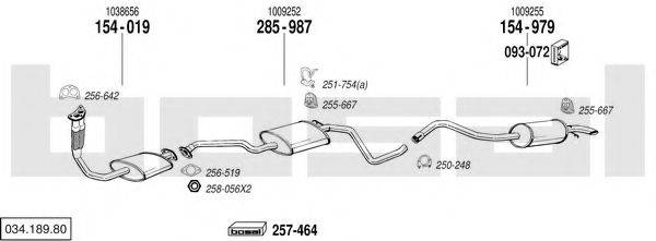 BOSAL 03418980 Система випуску ОГ