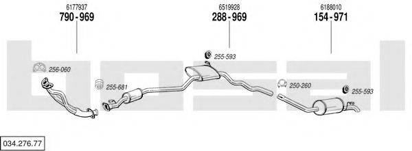 BOSAL 03427677 Система випуску ОГ