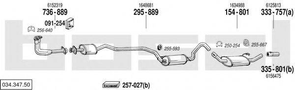 BOSAL 03434750 Система випуску ОГ