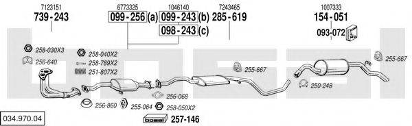 BOSAL 03497004 Система випуску ОГ