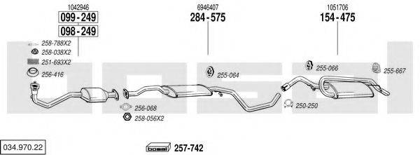 BOSAL 03497022 Система випуску ОГ