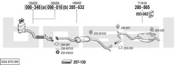 BOSAL 03497099 Система випуску ОГ