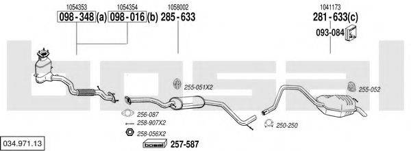 BOSAL 03497113 Система випуску ОГ