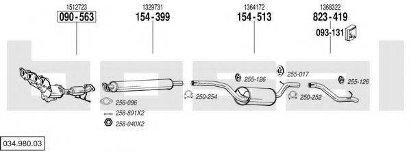 BOSAL 03498003 Система випуску ОГ