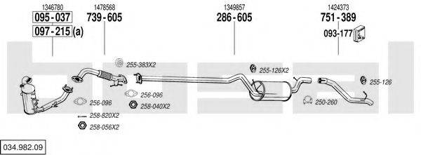 BOSAL 03498209 Система випуску ОГ