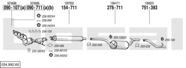 BOSAL 03499260 Система випуску ОГ