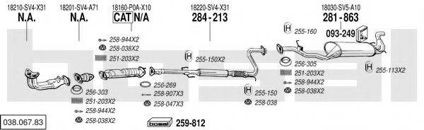 BOSAL 03806783 Система випуску ОГ