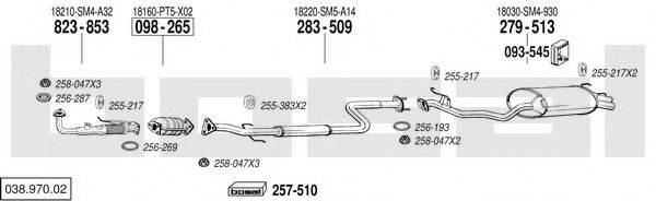 BOSAL 03897002 Система випуску ОГ