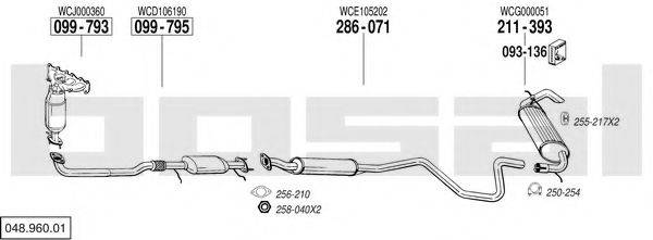 BOSAL 04896001 Система випуску ОГ