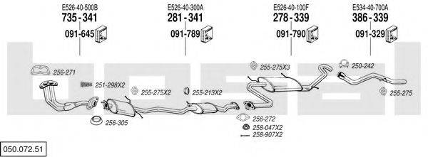 BOSAL 05007251 Система випуску ОГ