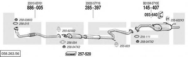 BOSAL 05826356 Система випуску ОГ