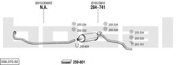 BOSAL 05837050 Система випуску ОГ