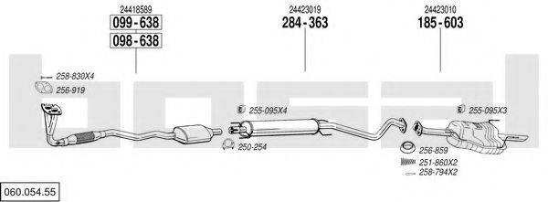 BOSAL 06005455 Система випуску ОГ