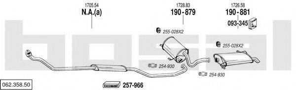 BOSAL 06235850 Система випуску ОГ