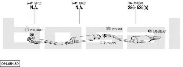 BOSAL 06405480 Система випуску ОГ