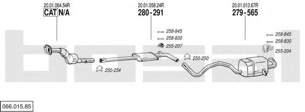 BOSAL 06601585 Система випуску ОГ