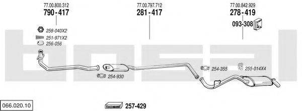 BOSAL 06602010 Система випуску ОГ