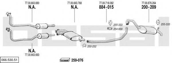 BOSAL 06653051 Система випуску ОГ